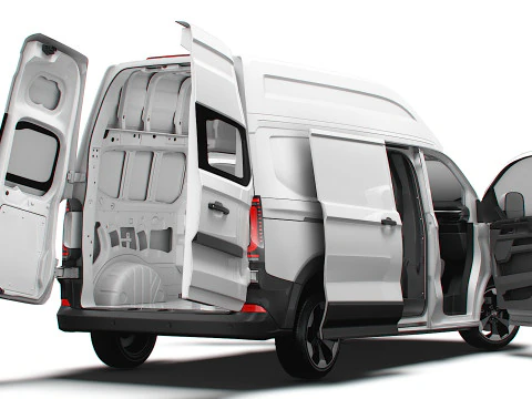 VW Transporter Van L2H2 2SD HQ Interni 2025 Modello 3D