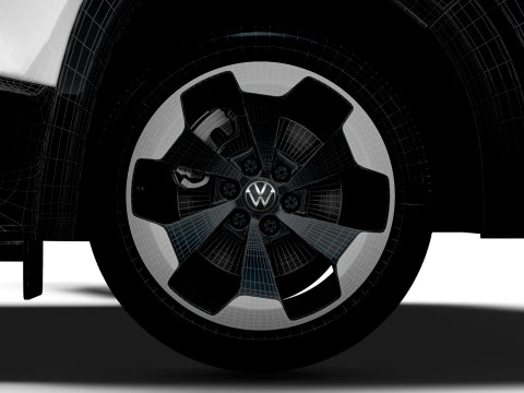VW Transporter Van L2H2 2SD HQ Interni 2025 Modello 3D