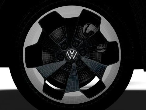 VW Transporter Van L2H2 2SD HQ Interni 2025 Modello 3D