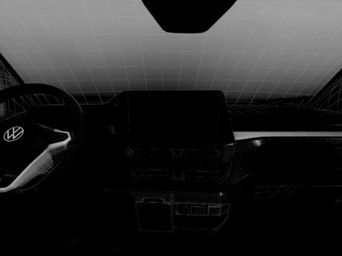 VW Transporter Van L2H2 2SD HQ Interni 2025 Modello 3D