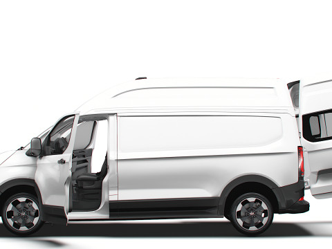 VW Transporter Van L2H2 HQ Interior 2025 Model 3D