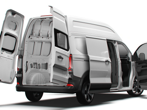 VW Transporter Van L2H2 HQ Interior 2025 Model 3D