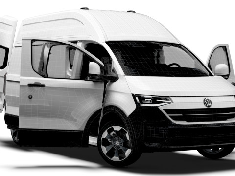 VW Transporter Van L2H2 HQ Interior 2025 Model 3D