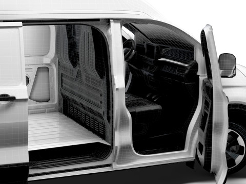 VW Transporter Van L2H2 HQ Interior 2025 Model 3D