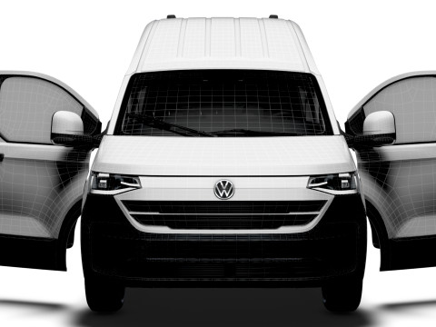 VW Transporter Van L2H2 HQ Interior 2025 Model 3D