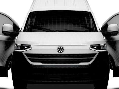 VW Transporter Van L2H2 HQ Interior 2025 Model 3D