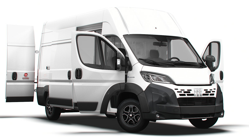 Fiat e Ducato Van L3H3 HQ Interior 2025 3D 模型 .c4d .max .obj .3ds .fbx .stl .blend