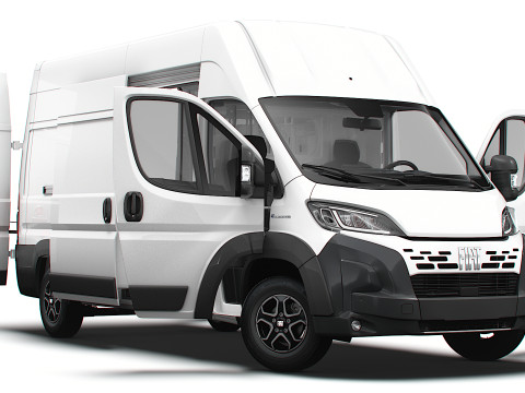 Fiat e Ducato Van L3H3 HQ Interior 2025 3D Model