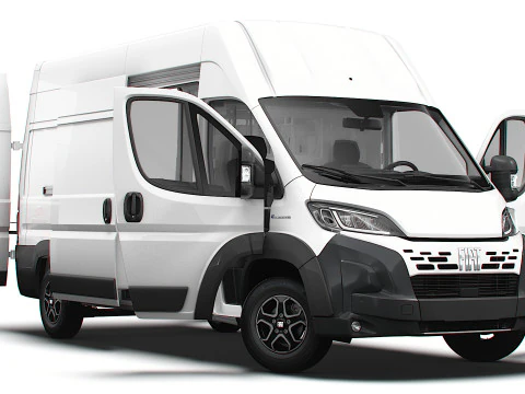 Fiat e Ducato Van L3H3 HQ Interior 2025 Modelo 3D