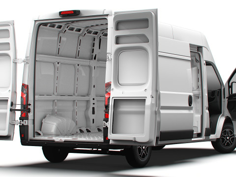 Fiat e Ducato Van L3H3 HQ Interior 2025 3Dモデル