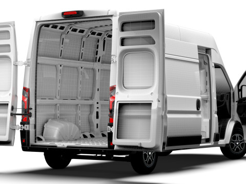 Fiat e Ducato Van L3H3 HQ Interior 2025 3Dモデル