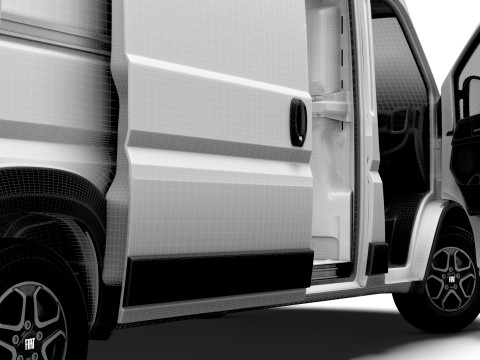 Fiat e Ducato Van L3H3 HQ Interior 2025 3Dモデル