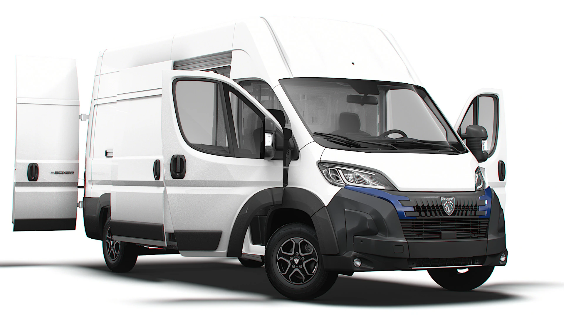 Peugeot e Boxer Van L3H3 HQ Interior 2025 3D Model .c4d .max .obj .3ds .fbx .stl .blend 