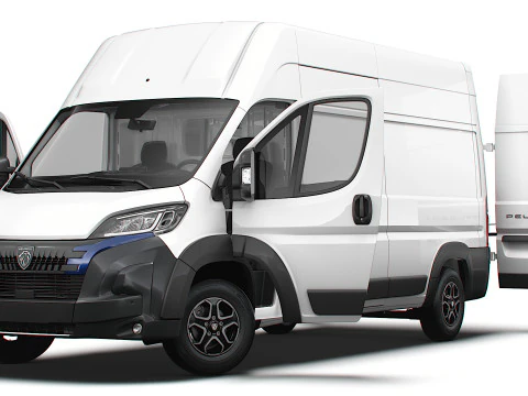 Peugeot e Boxer Van L3H3 HQ Interior 2025 3D Model