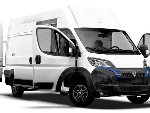 Peugeot e Boxer Van L3H3 HQ Interior 2025 3D Model