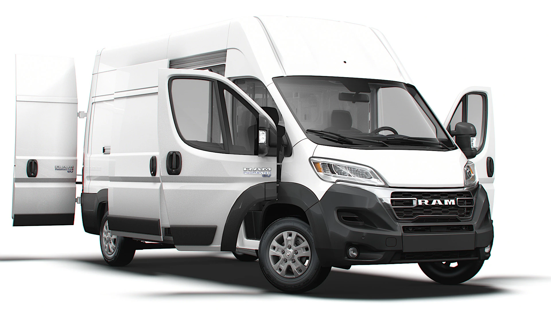 RAM Promaster e Van L3H3 HQ Interior 2025 3D Model .c4d .max .obj .3ds .fbx .stl .blend 