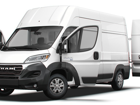 RAM Promaster e Van L3H3 HQ Interior 2025 3D मॉडल