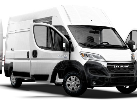 RAM Promaster e Van L3H3 HQ Interior 2025 3D मॉडल