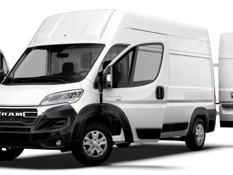 RAM Promaster e Van L3H3 HQ Interior 2025 3D Model