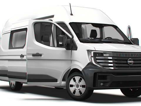 Nissan Interstar L4H3 CrewCab Van HQ Interior 2024 3Dモデル