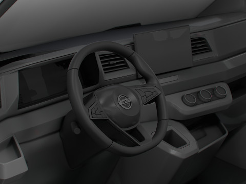 Nissan Interstar L4H3 CrewCab Van HQ Interior 2024 3Dモデル
