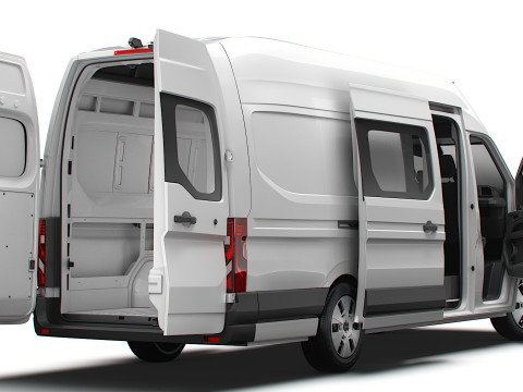 Nissan Interstar L4H3 CrewCab Van HQ Interior 2024 3Dモデル