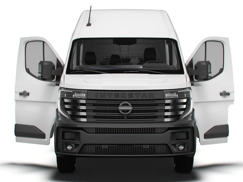 Nissan Interstar L4H3 CrewCab Van HQ Interior 2024 3Dモデル