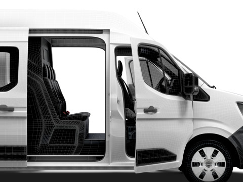 Nissan Interstar L4H3 CrewCab Van HQ Interior 2024 3Dモデル