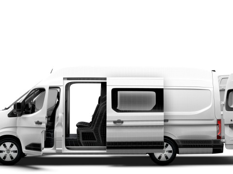 Nissan Interstar L4H3 CrewCab Van HQ Interior 2024 3Dモデル