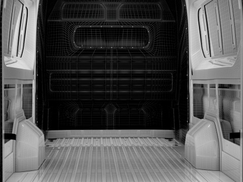 Nissan Interstar L4H3 CrewCab Van HQ Interior 2024 3Dモデル