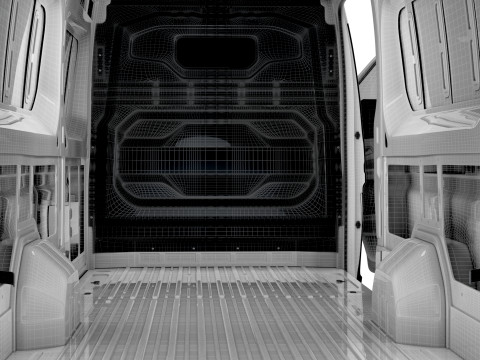 Nissan Interstar L4H3 Van HQ Interior 2024 3Dモデル