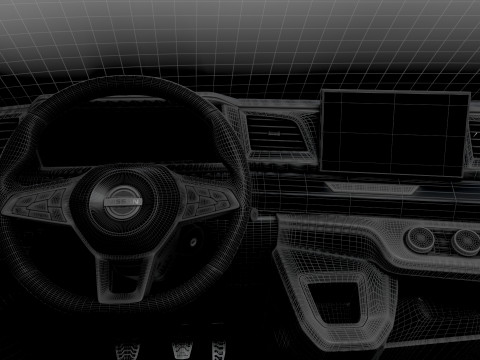 Nissan Interstar L4H3 Van HQ Interior 2024 3Dモデル