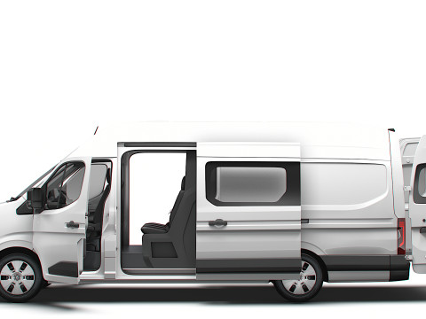 Renault Master L4H3 CrewCab Van HQ Interior 2024 3Dモデル
