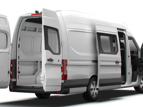 Renault Master L4H3 CrewCab Van HQ Interior 2024 3Dモデル