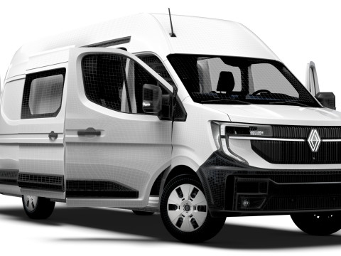 Renault Master L4H3 CrewCab Van HQ Interior 2024 3Dモデル