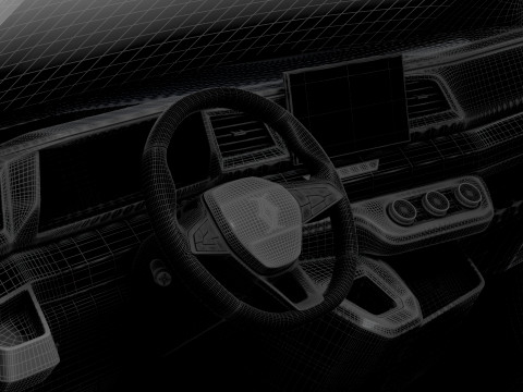 Renault Master L4H3 CrewCab Van HQ Interior 2024 3Dモデル
