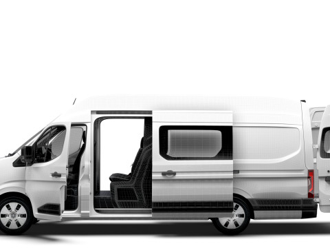 Renault Master L4H3 CrewCab Van HQ Interior 2024 3Dモデル