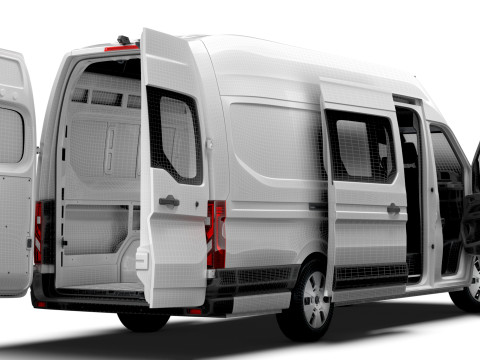 Renault Master L4H3 CrewCab Van HQ Interior 2024 3Dモデル