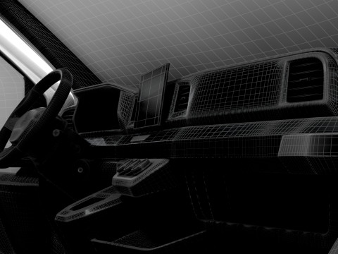 Renault Master L4H3 CrewCab Van HQ Interior 2024 3Dモデル