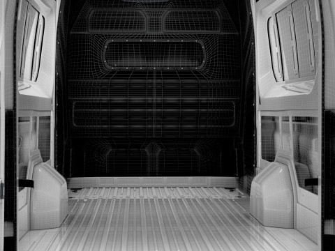 Renault Master L4H3 CrewCab Van HQ Interior 2024 3Dモデル