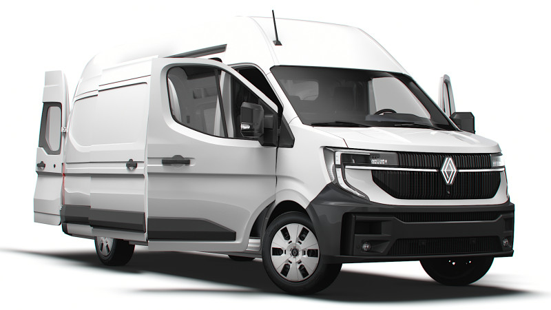 Renault Master L4H3 Van HQ Interior 2024 Model 3D .c4d .max .obj .3ds .fbx .stl .blend