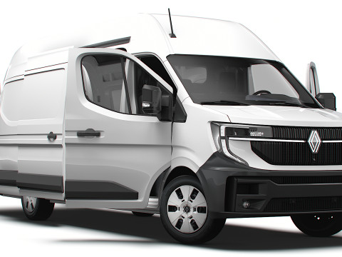 Renault Master L4H3 Van HQ Interior 2024 3Dモデル