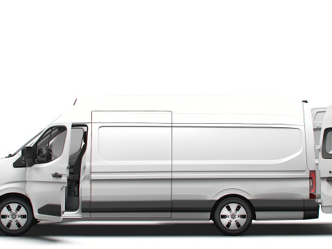 Renault Master L4H3 Van HQ Interior 2024 Model 3D