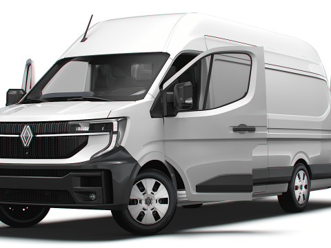 Renault Master L4H3 Van HQ Interior 2024 Model 3D