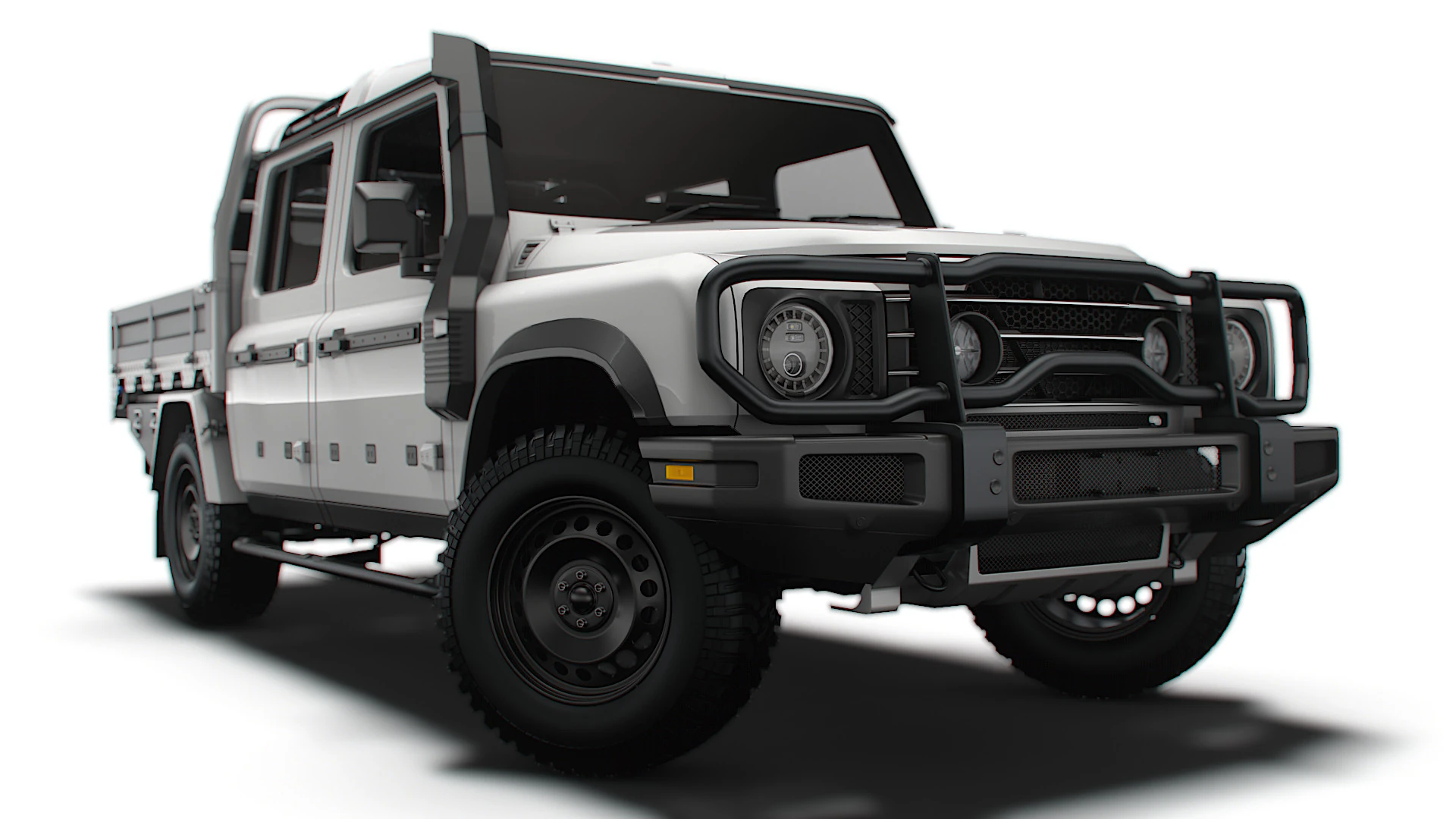 Ineos Grenadier Quartermaster Trialmaster Chassis Cab 2025 3D Model .c4d .max .obj .3ds .fbx .stl .blend 
