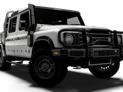 Ineos Grenadier Quartermaster Trialmaster Chassis Cab 2025 3D Model