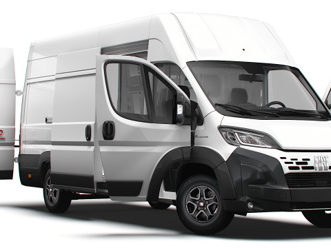 Fiat e Ducato Van L4H3 HQ Interior 2025 3D Model