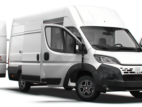 Fiat e Ducato Van L4H3 HQ Interior 2025 Modelo 3D