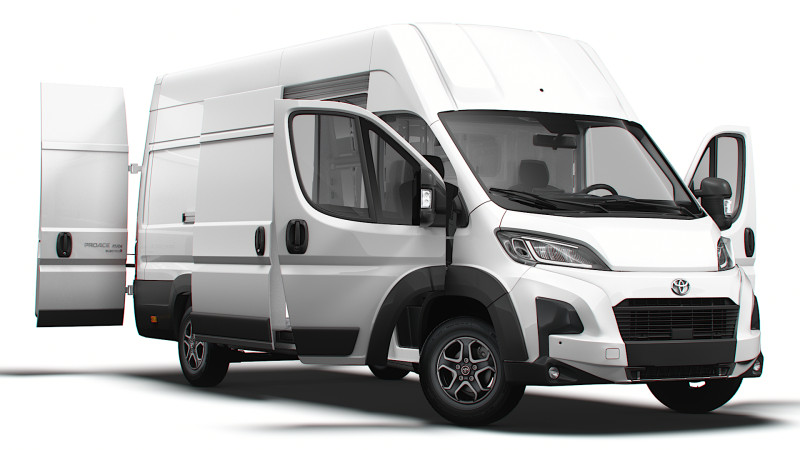 Toyota ProAce Electric Max Van L4H3 HQ Interior 2025 3D Model .c4d .max .obj .3ds .fbx .stl .blend