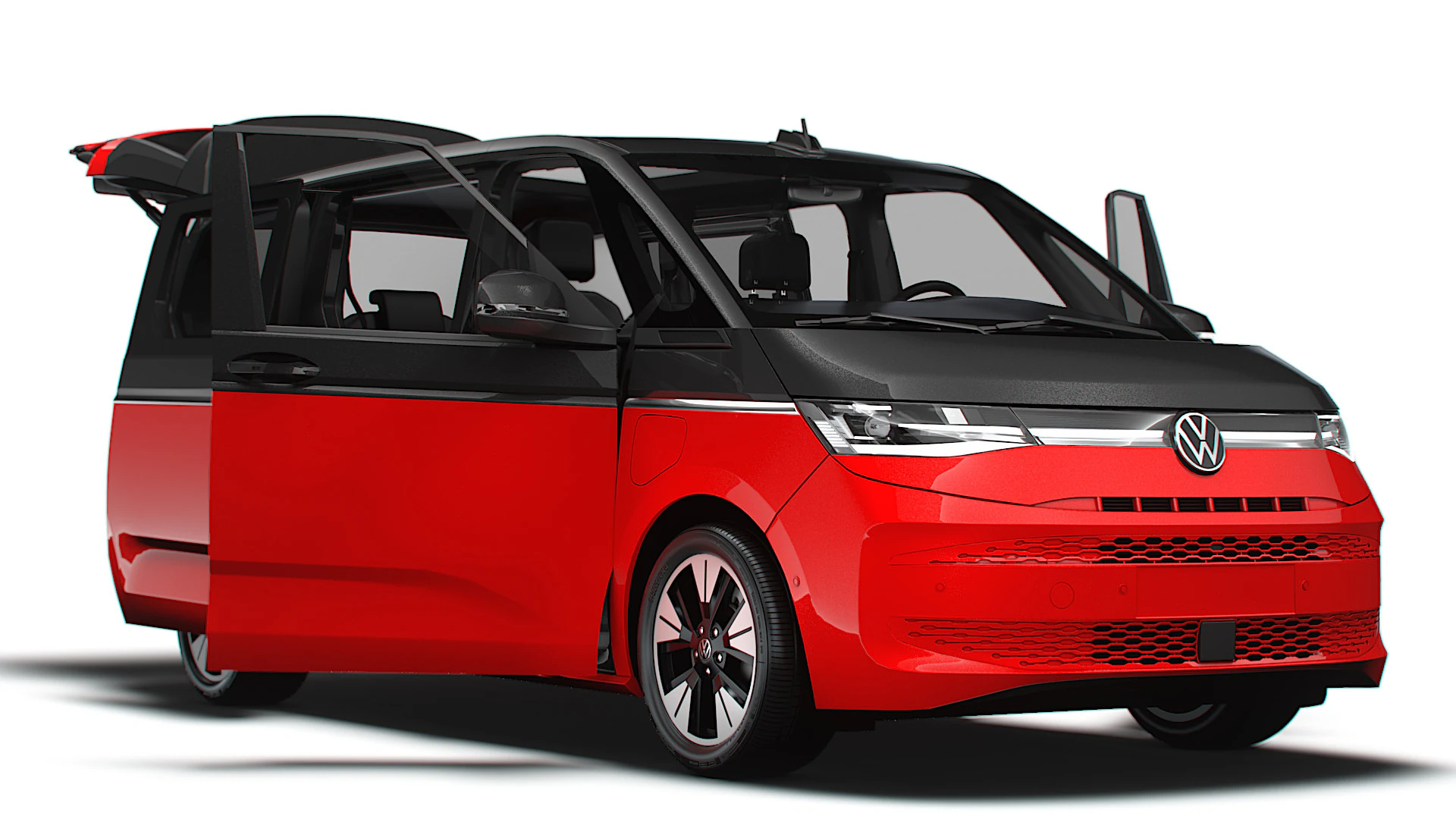 VW T7 Multivan Long HQ Interior 2025 3D Model .c4d .max .obj .3ds .fbx .stl .blend 